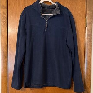 London Fog Men's Dark Blue Zip-Up Sweater